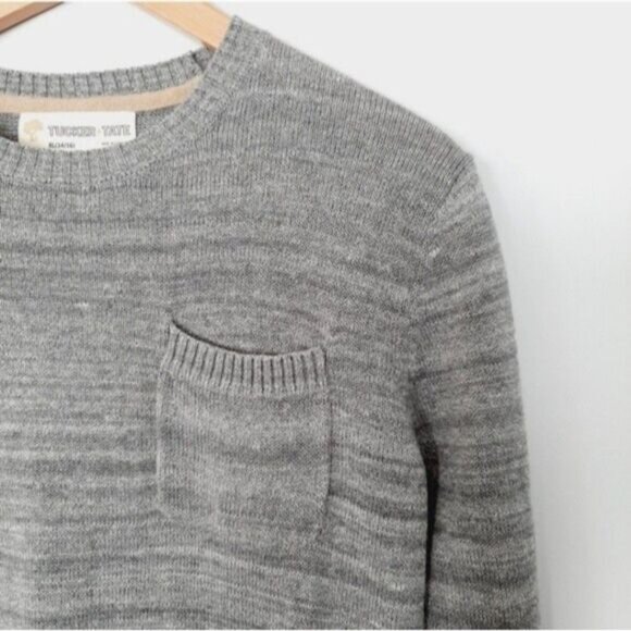 TUCKER + TATE Crewneck Fine Knit Pullover Sweater Kids Youth Boy Gray Sz XL - Picture 4 of 11